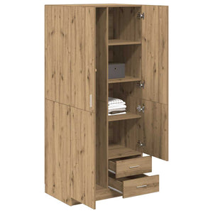 vidaXL Wardrobe Artisian Oak 80x52x180 cm Engineered Wood