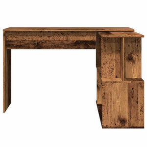 vidaXL Corner Desk Old Wood 200.5x50x76 cm Engineered Wood