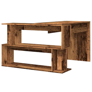 vidaXL Corner Desk Old Wood 200.5x50x76 cm Engineered Wood