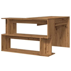 vidaXL Corner Desk Artisan Oak 200.5x50x76 cm Engineered Wood