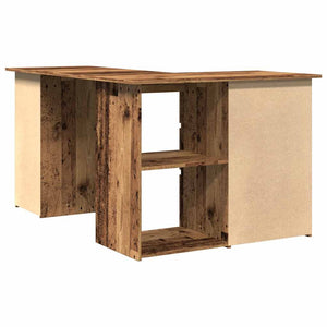 vidaXL Corner Desk Old Wood 145x100x76 cm Engineered Wood