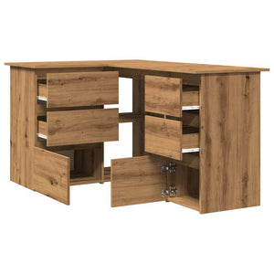 vidaXL Corner Desk Artisan Oak 145x100x76 cm Engineered Wood