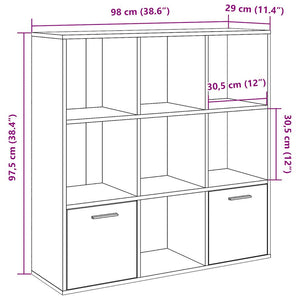 vidaXL Book Cabinet Old Wood 98x29x97.5 cm Engineered Wood