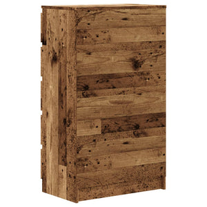 vidaXL Drawer Cabinet Old Wood 60x36x103 cm Engineered Wood