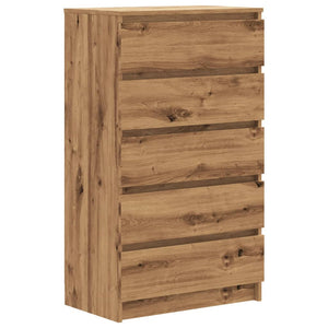 vidaXL Drawer Cabinet Artisan Oak 60x36x103 cm Engineered Wood