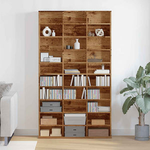 vidaXL CD Cabinet Old Wood 102x23x177.5 cm Engineered Wood