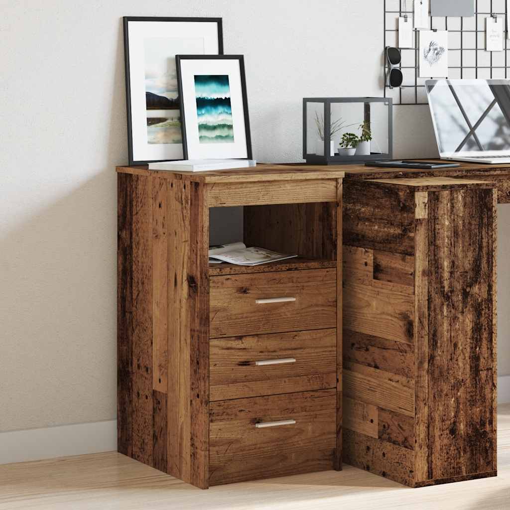 vidaXL Drawer Cabinet Old Wood 40x50x76 cm Engineered Wood