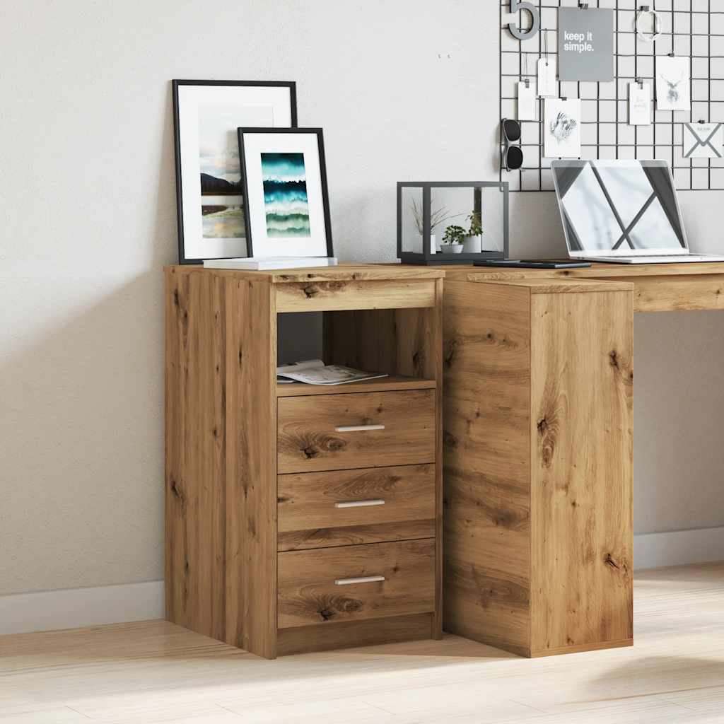 vidaXL Drawer Cabinet Artisan Oak 40x50x76 cm Engineered Wood