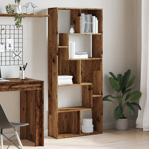 vidaXL Bookcase Old Wood 67x24x161 cm Engineered Wood