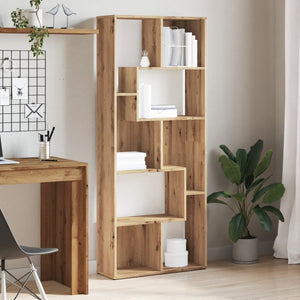 vidaXL Bookcase Artisan Oak 67x24x161 cm Engineered Wood