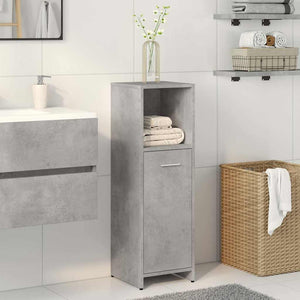 vidaXL Bathroom Cabinet Concrete Grey 30x30x95 cm Engineered Wood