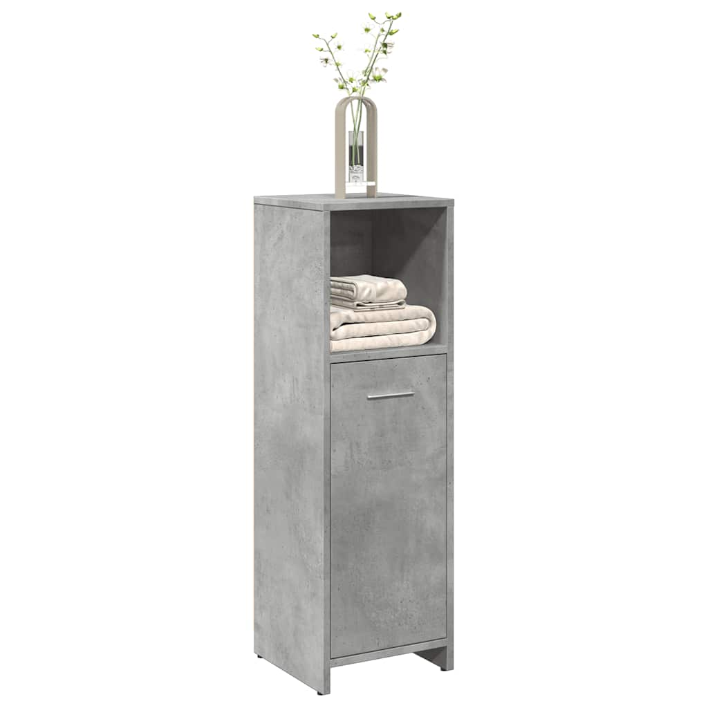 vidaXL Bathroom Cabinet Concrete Grey 30x30x95 cm Engineered Wood