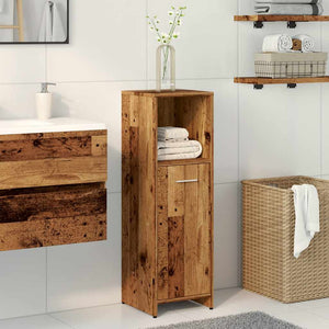 vidaXL Bathroom Cabinet Old Wood 30x30x95 cm Engineered Wood