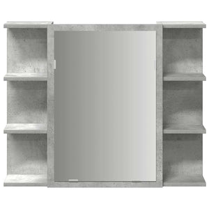 vidaXL Bathroom Mirror Cabinet Concrete Grey 80x20.5x64 cm Engineered Wood