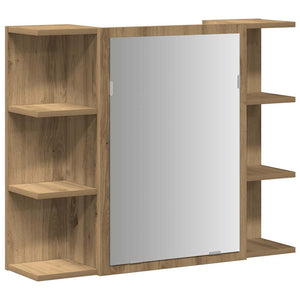 vidaXL Bathroom Mirror Cabinet Artisan Oak 80x20.5x64 cm Engineered Wood