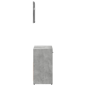 vidaXL Bathroom Cabinet with Mirror Concrete Grey Engineered Wood