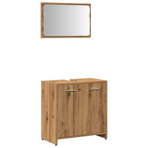 vidaXL Bathroom Cabinet with Mirror Artisan Oak Engineered Wood