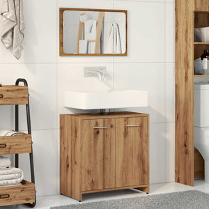 vidaXL Bathroom Cabinet with Mirror Artisan Oak Engineered Wood