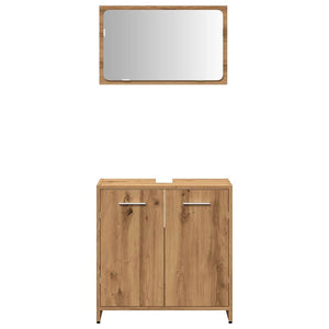 vidaXL Bathroom Cabinet with Mirror Artisan Oak Engineered Wood