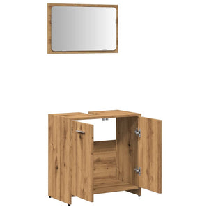 vidaXL Bathroom Cabinet with Mirror Artisan Oak Engineered Wood