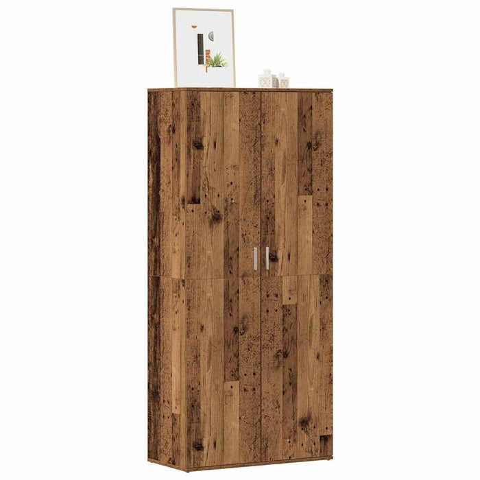 vidaXL Shoe Cabinet Old Wood 80x39x178 cm Engineered Wood