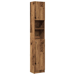 vidaXL Bathroom Cabinet Old Wood 32x25.5x190 cm Engineered Wood