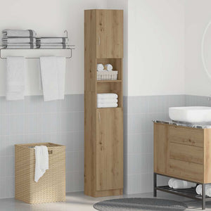 vidaXL Bathroom Cabinet Artisan Oak 32x25.5x190 cm Engineered Wood