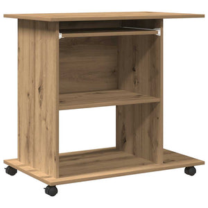 vidaXL Computer Desk Artisan Oak 80x50x75 cm Engineered Wood