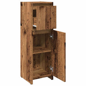 vidaXL Bathroom Cabinet Old Wood 30x30x95 cm Engineered Wood