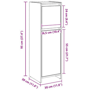 vidaXL Bathroom Cabinet Artisan Oak 30x30x95 cm Engineered Wood