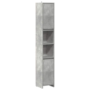 vidaXL Bathroom Cabinet Concrete Grey 30x30x183.5 cm Engineered Wood