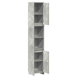 vidaXL Bathroom Cabinet Concrete Grey 30x30x183.5 cm Engineered Wood