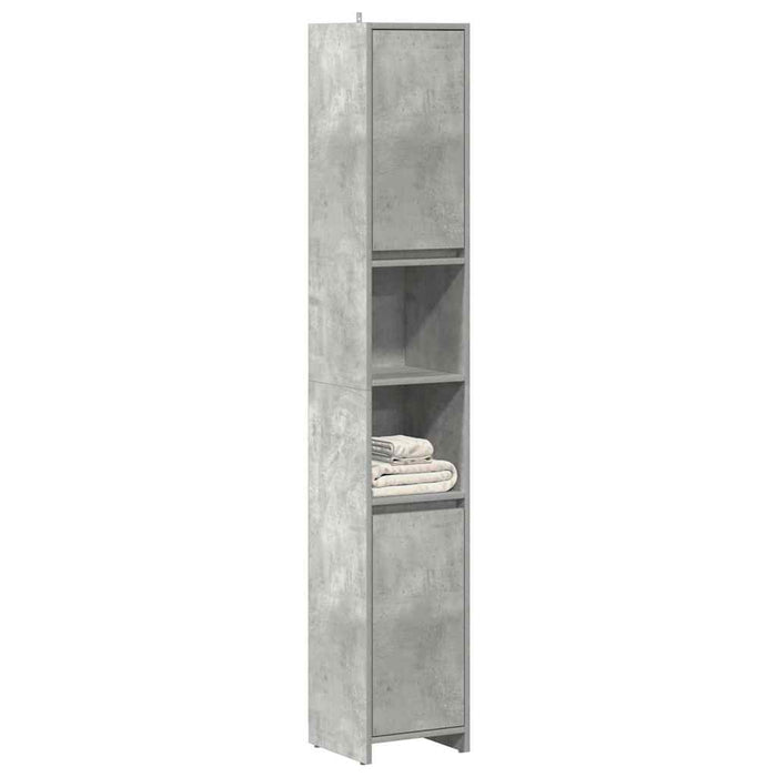 vidaXL Bathroom Cabinet Concrete Grey 30x30x183.5 cm Engineered Wood