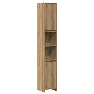 vidaXL Bathroom Cabinet Artisan Oak 30x30x183.5 cm Engineered Wood