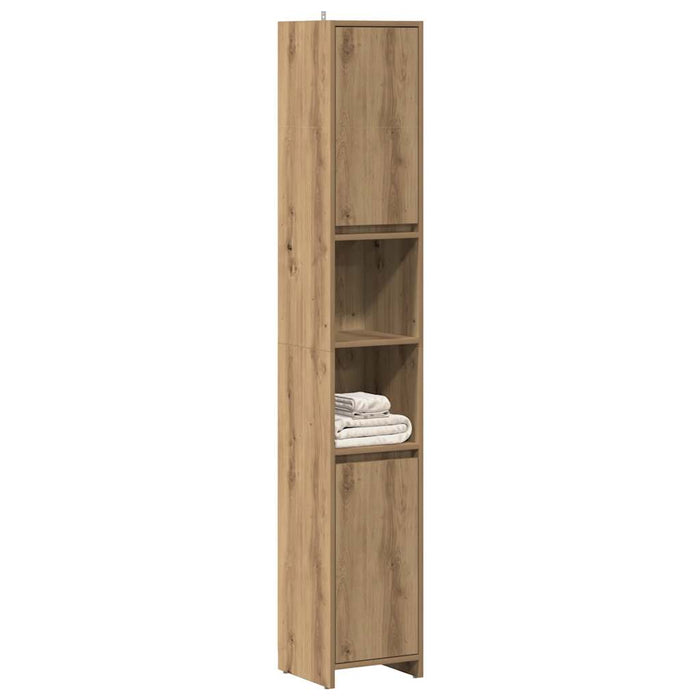 vidaXL Bathroom Cabinet Artisan Oak 30x30x183.5 cm Engineered Wood