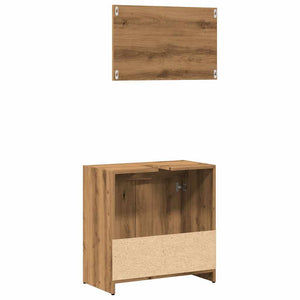 vidaXL 2 Piece Bathroom Furniture Set Artisan Oak Engineered Wood