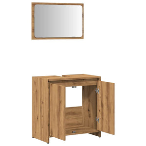 vidaXL 2 Piece Bathroom Furniture Set Artisan Oak Engineered Wood