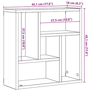 vidaXL Wall Shelf Artisan Oak 45x16x45 cm Engineered Wood