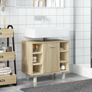 vidaXL Bathroom Cabinet Sonoma Oak 60x32x53.5 cm Engineered Wood