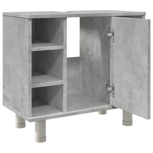 vidaXL Bathroom Cabinet Concrete Grey 60x32x53.5 cm Engineered Wood