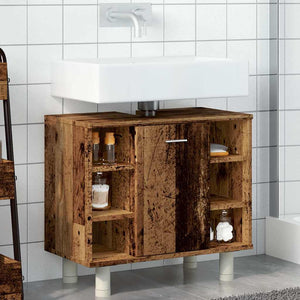 vidaXL Bathroom Cabinet Old Wood 60x32x53.5 cm Engineered Wood