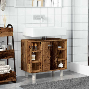 vidaXL Bathroom Cabinet Old Wood 60x32x53.5 cm Engineered Wood