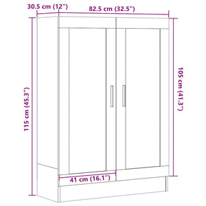 vidaXL Book Cabinet Artisan Oak 82.5x30.5x115 cm Engineered Wood