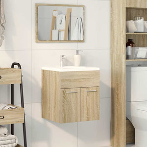 vidaXL Bathroom Sink Cabinet Sonoma Oak 41x38.5x46 cm Engineered Wood