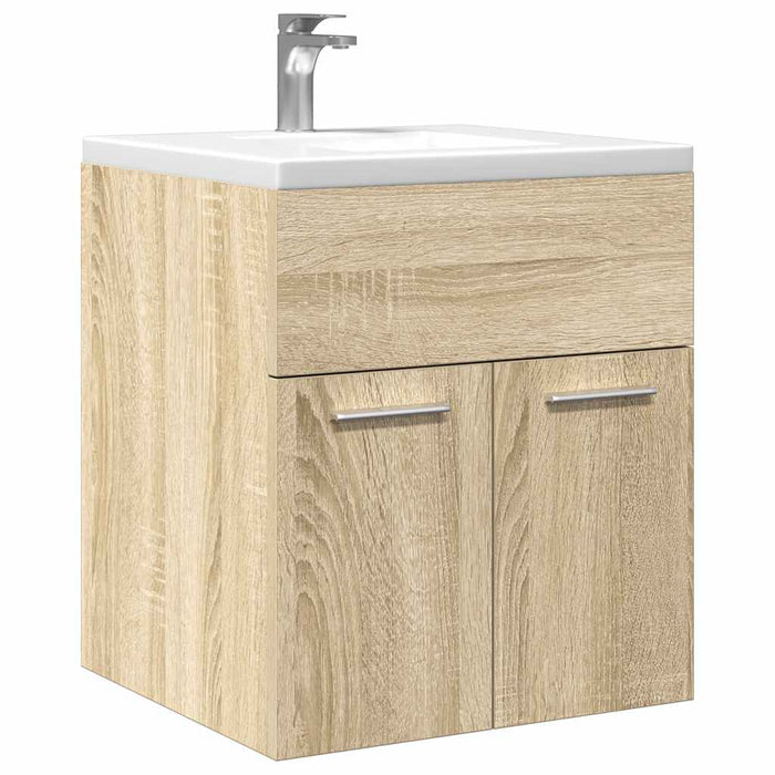 vidaXL Bathroom Sink Cabinet Sonoma Oak 41x38.5x46 cm Engineered Wood