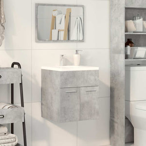 vidaXL Bathroom Sink Cabinet Concrete Grey 41x38.5x46 cm Engineered Wood