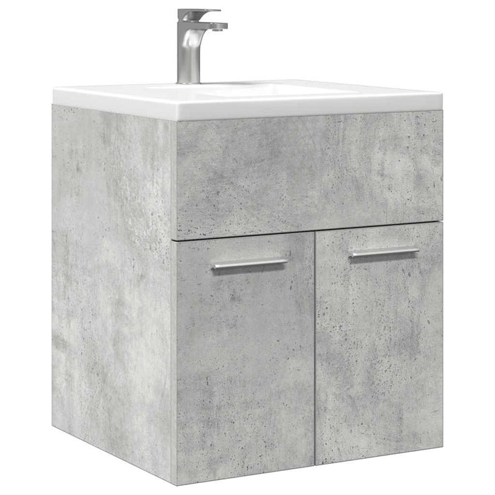 vidaXL Bathroom Sink Cabinet Concrete Grey 41x38.5x46 cm Engineered Wood