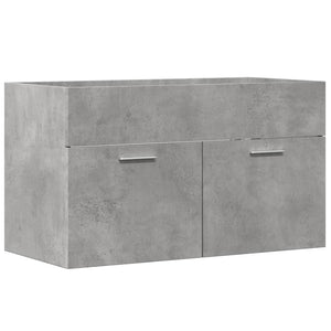 vidaXL Sink Cabinet Concrete Grey 80x38.5x46 cm Engineered Wood