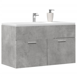 vidaXL Sink Cabinet Concrete Grey 80x38.5x46 cm Engineered Wood