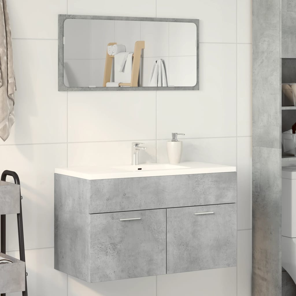 vidaXL Sink Cabinet Concrete Grey 80x38.5x46 cm Engineered Wood